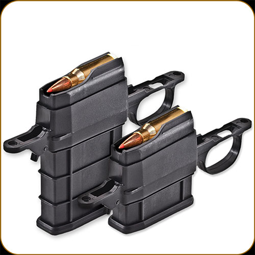 Mejora tu rifle Howa M1500 con este kit de conversión que permite cargadores desmontables, fácil de instalar y compatible con varios calibres.